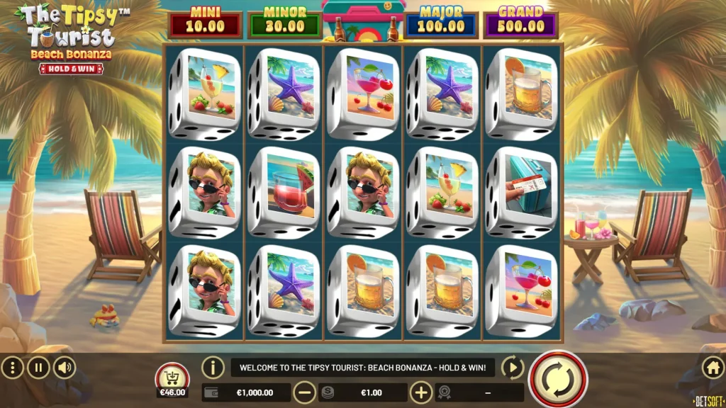 The Tipsy Tourist Beach Bonanza game theme